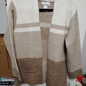Alfred Dunner Open Cardigan NWT size small in "Fawn"